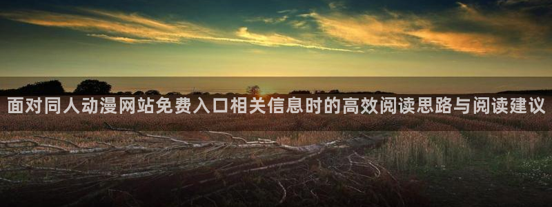 YY漫画全部章节:面对同人动漫网站免费入口相关信息时的高效阅读思路与阅读建议配图